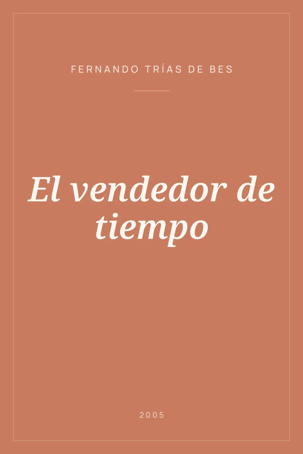 Portada de El vendedor de tiempo