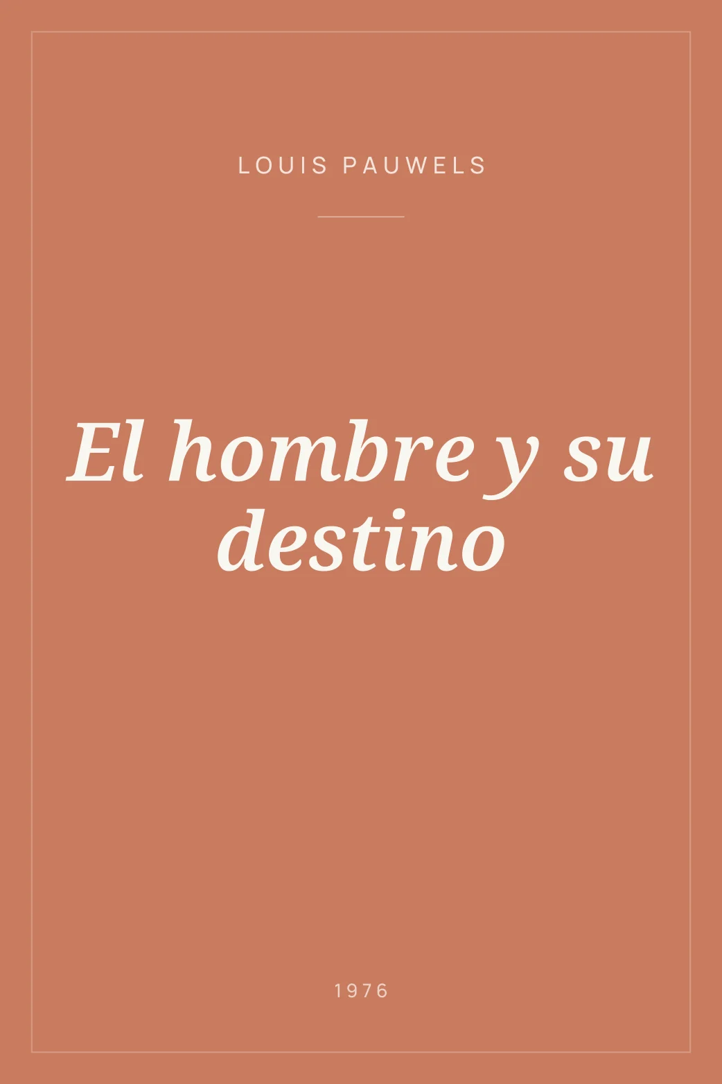 Portada de El hombre y su destino