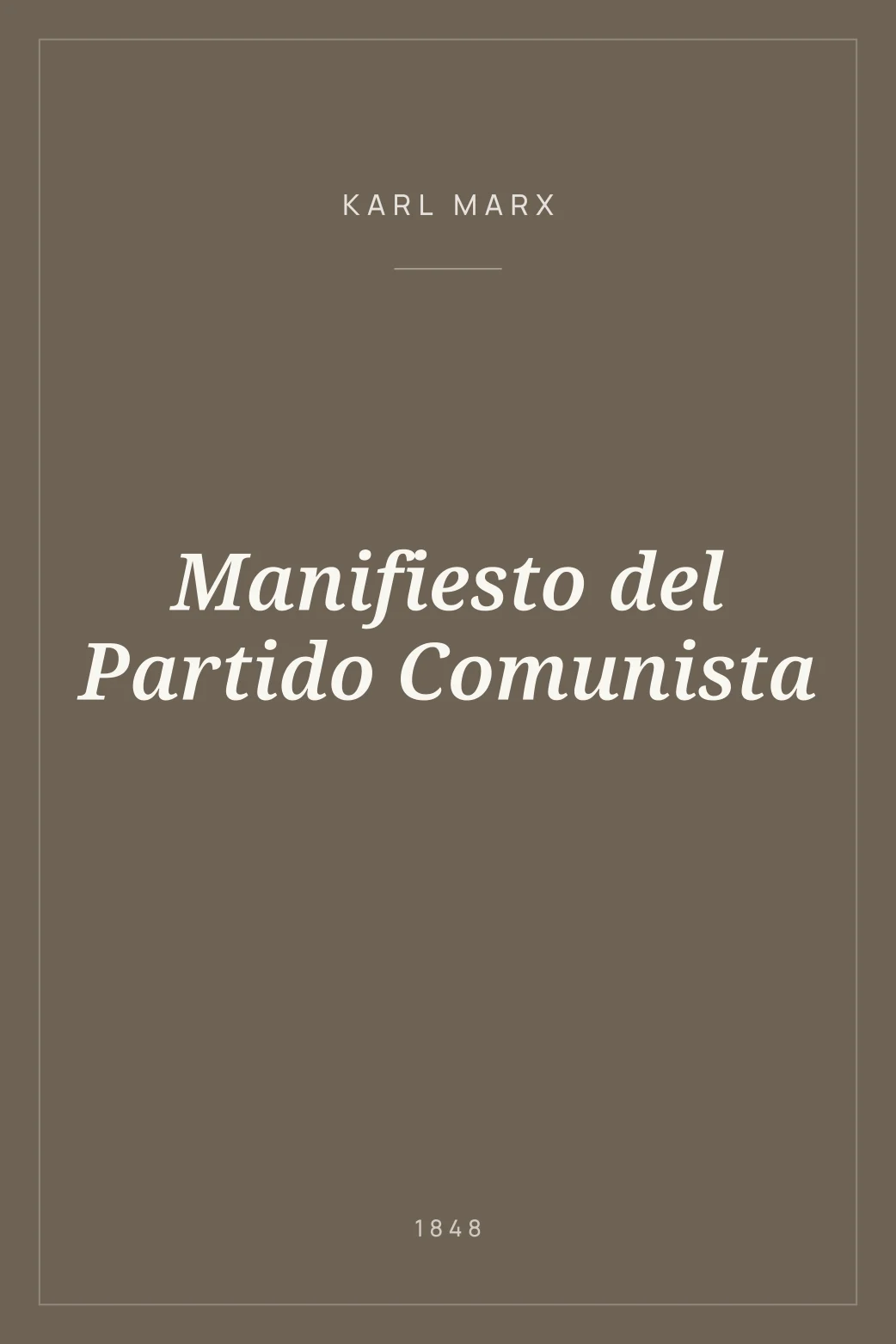 Portada de Manifiesto del Partido Comunista