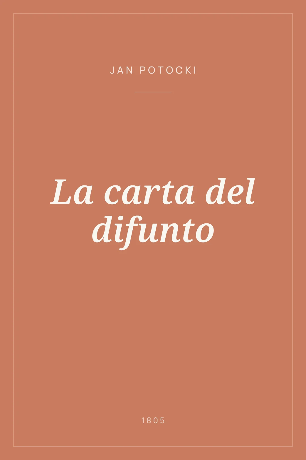 Portada de La carta del difunto