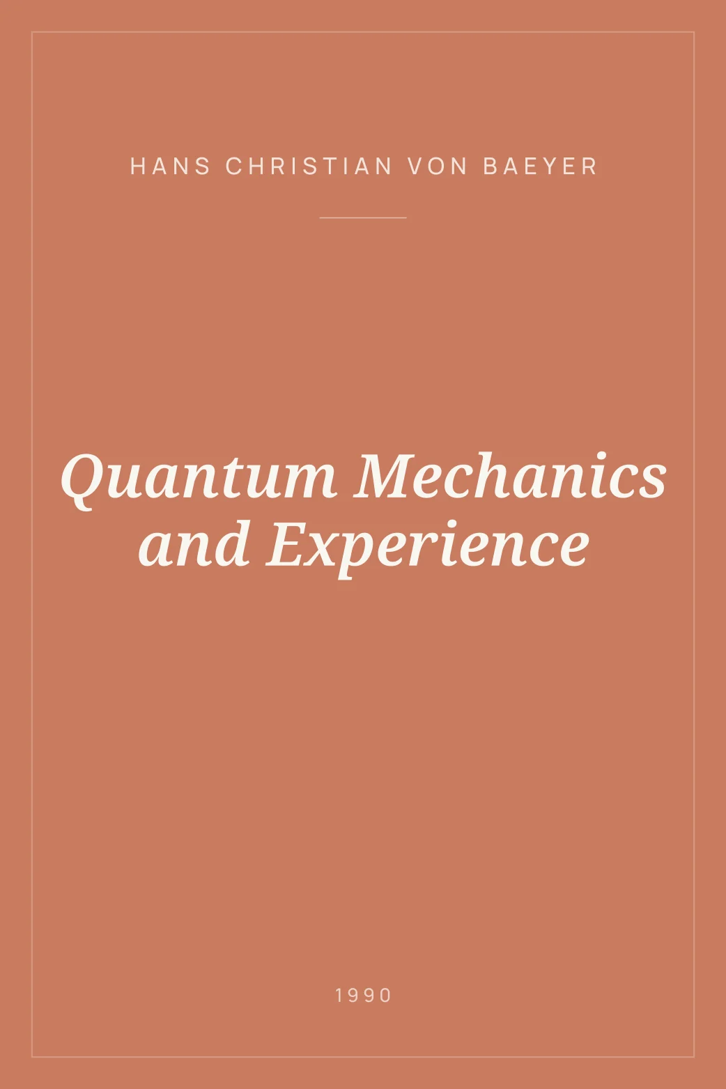 Portada de Quantum Mechanics and Experience