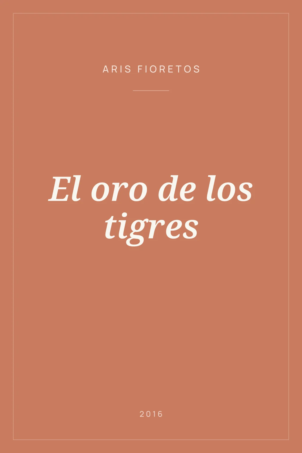Portada de El oro de los tigres