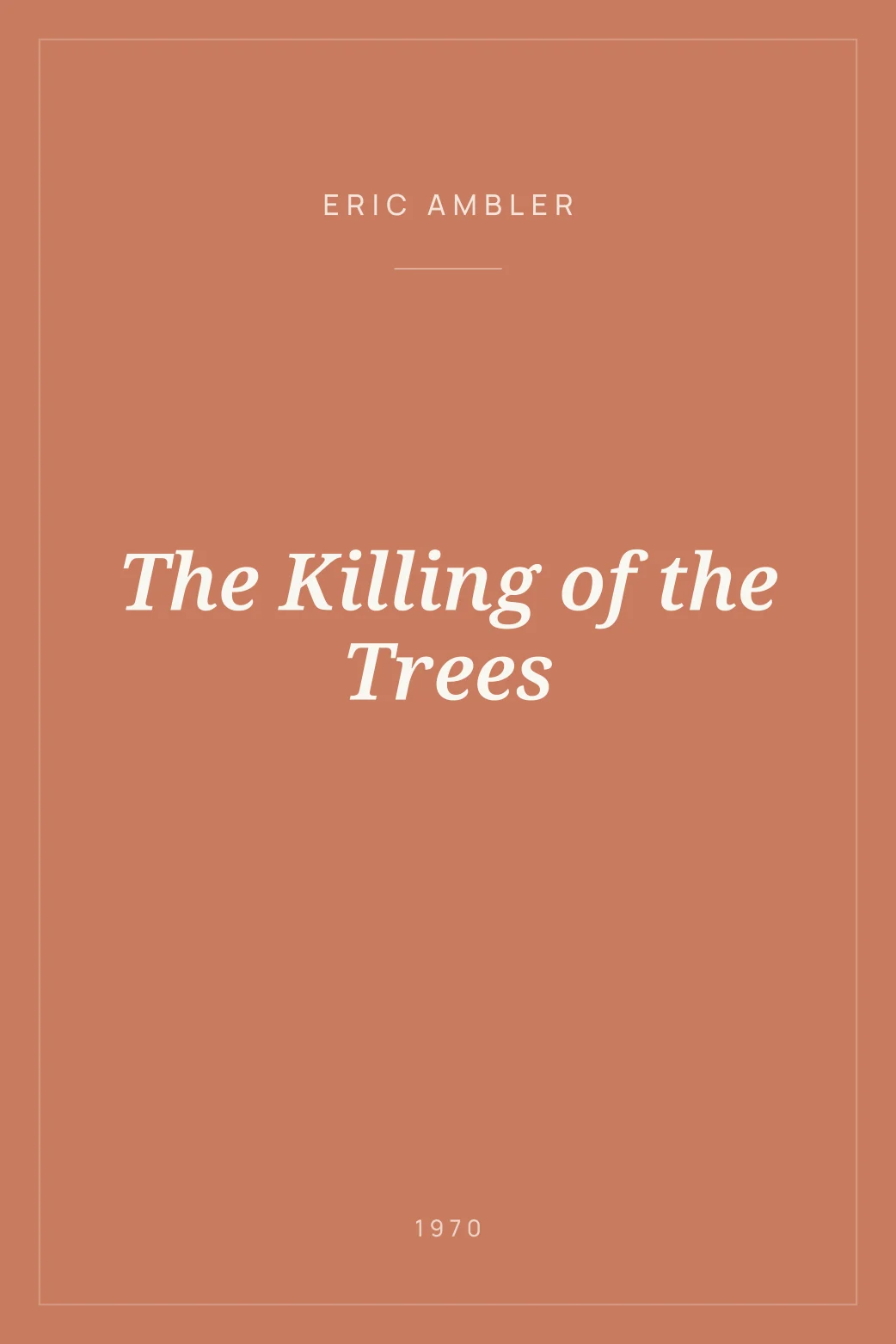 Portada de The Killing of the Trees