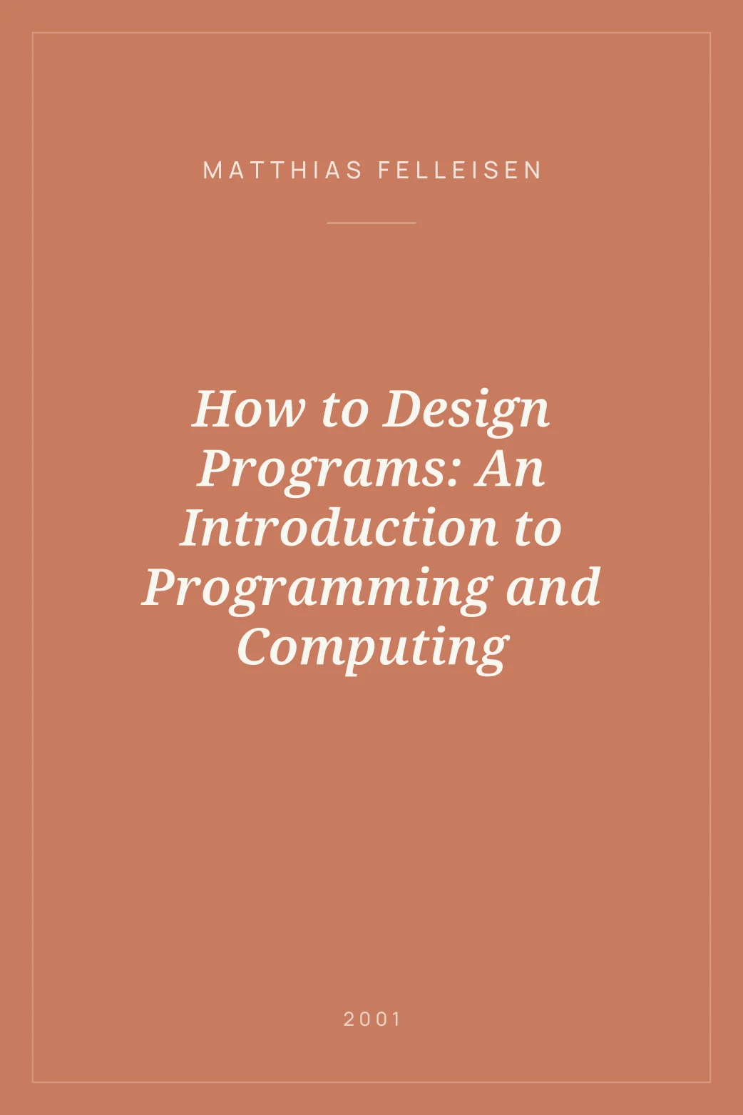 Portada de How to Design Programs: An Introduction to Programming and Computing