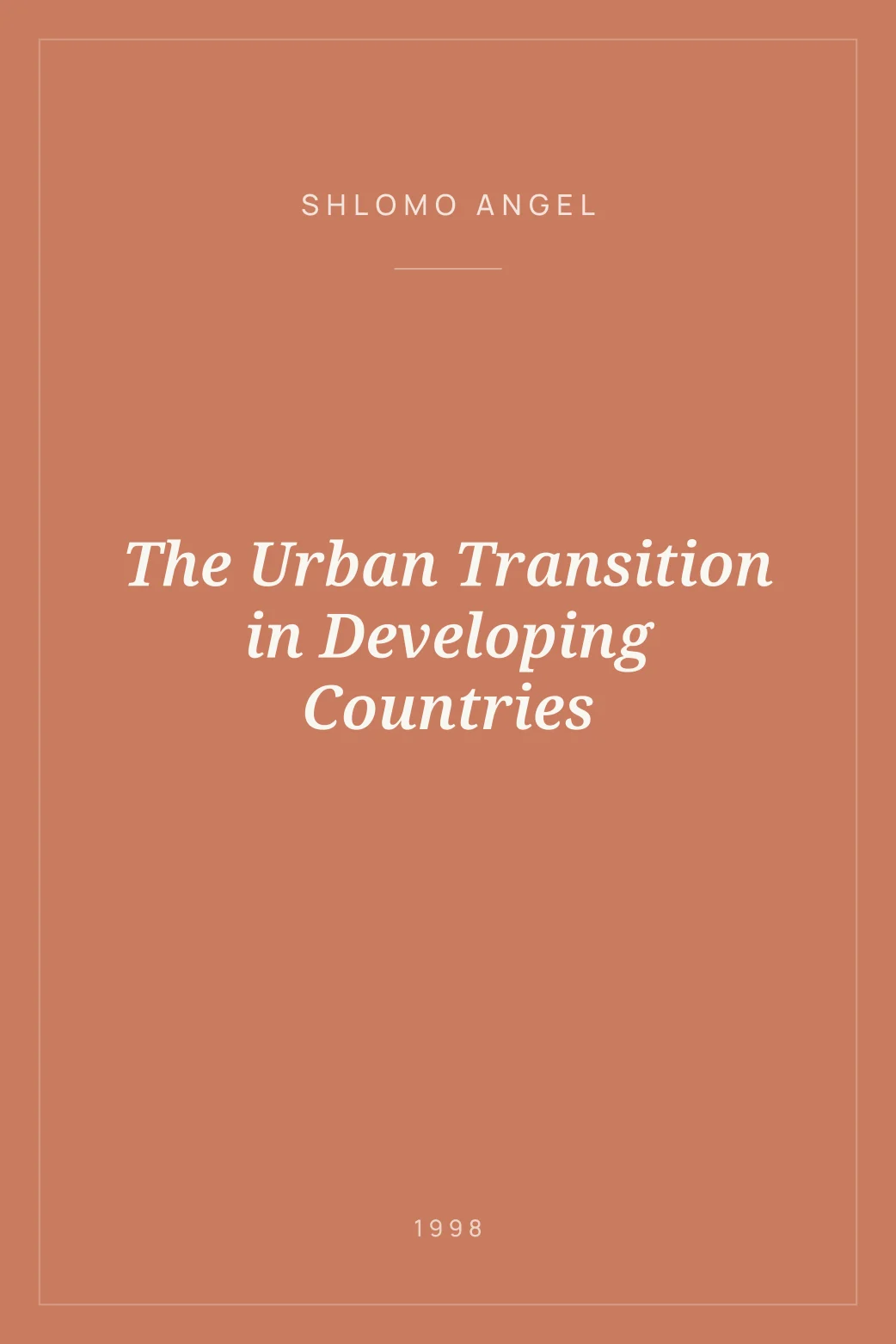 Portada de The Urban Transition in Developing Countries