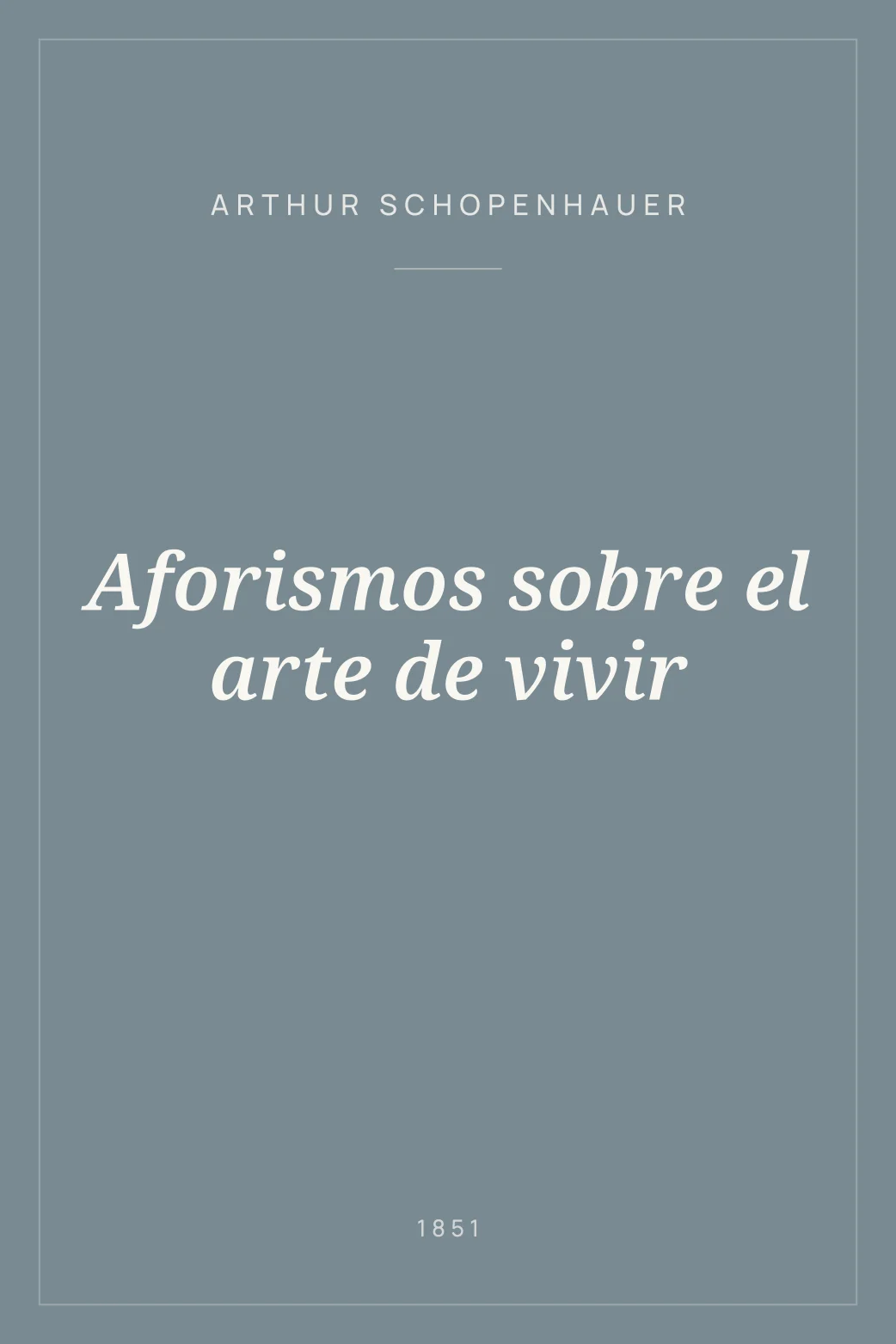 Portada de Aforismos sobre el arte de vivir
