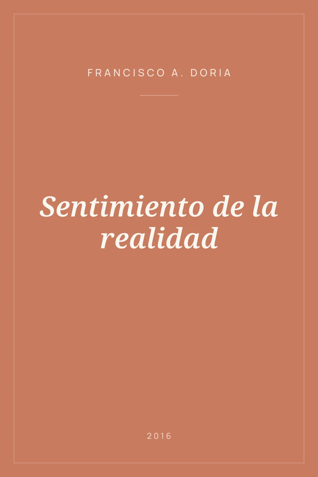 Portada de Sentimiento de la realidad