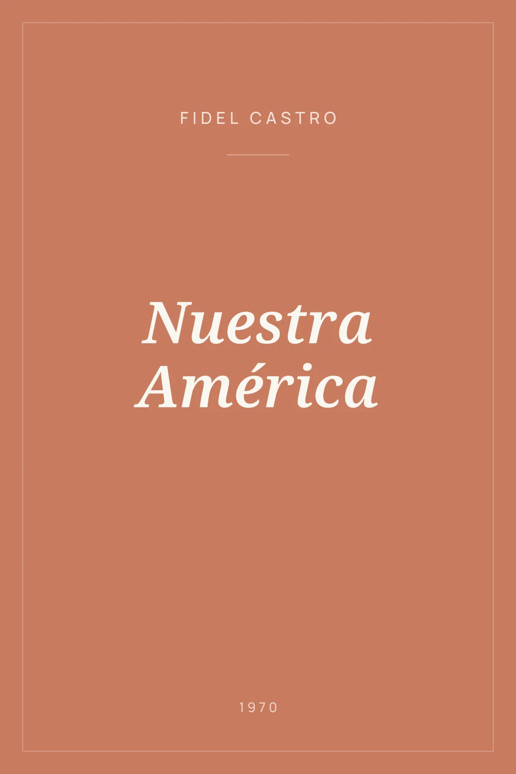 Portada de Nuestra América