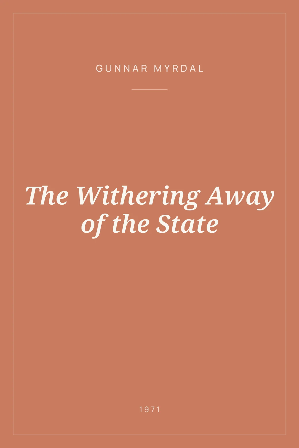 Portada de The Withering Away of the State