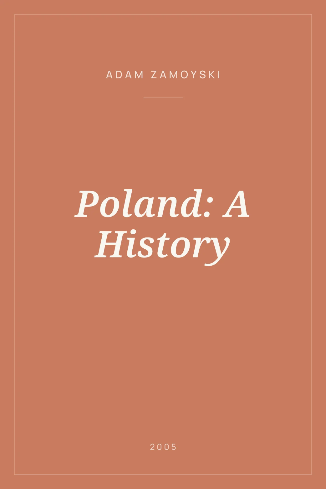 Portada de Poland: A History