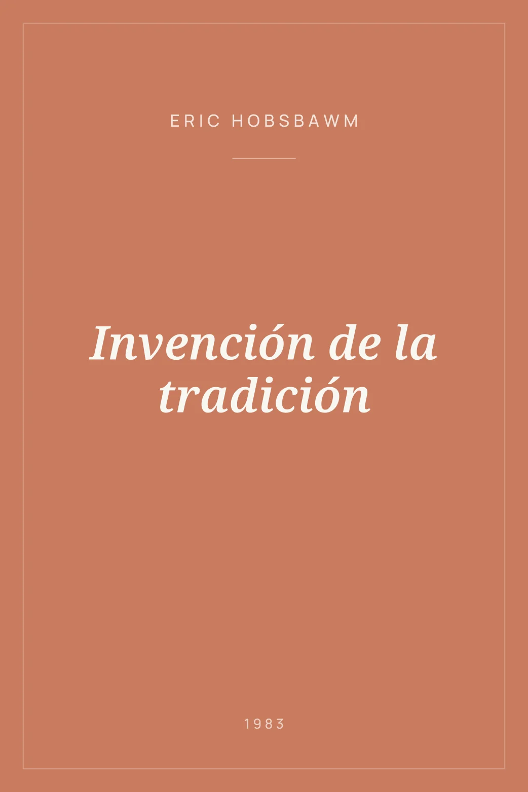 Portada de Invención de la tradición