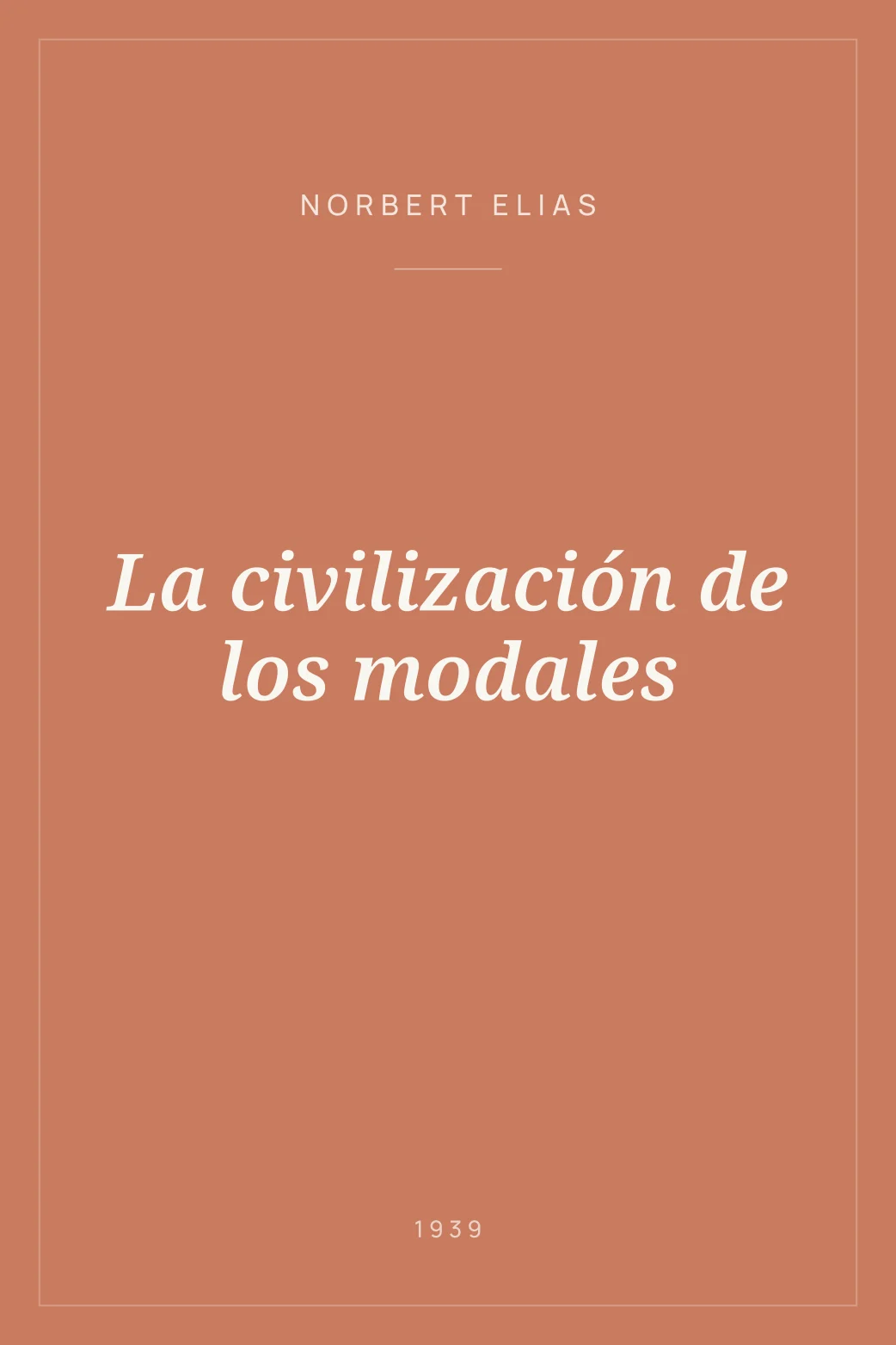 Portada de La civilización de los modales