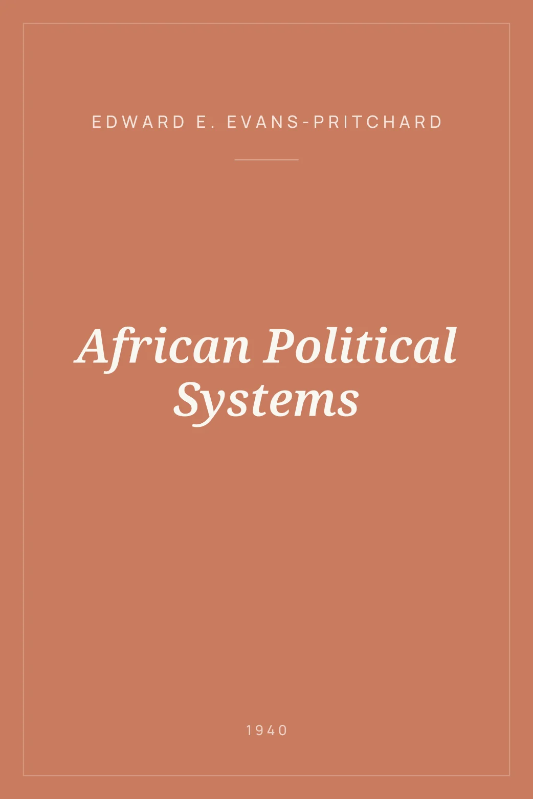 Portada de African Political Systems
