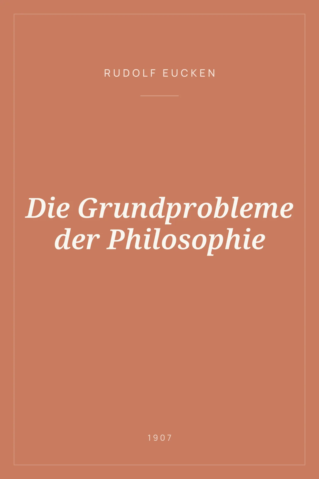 Portada de Die Grundprobleme der Philosophie