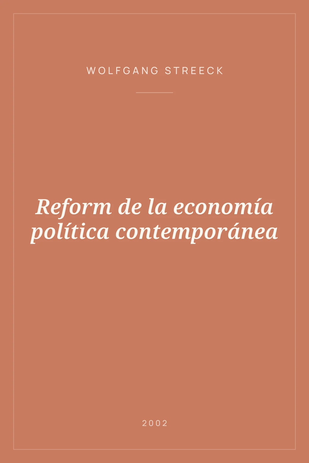 Portada de Reform de la economía política contemporánea