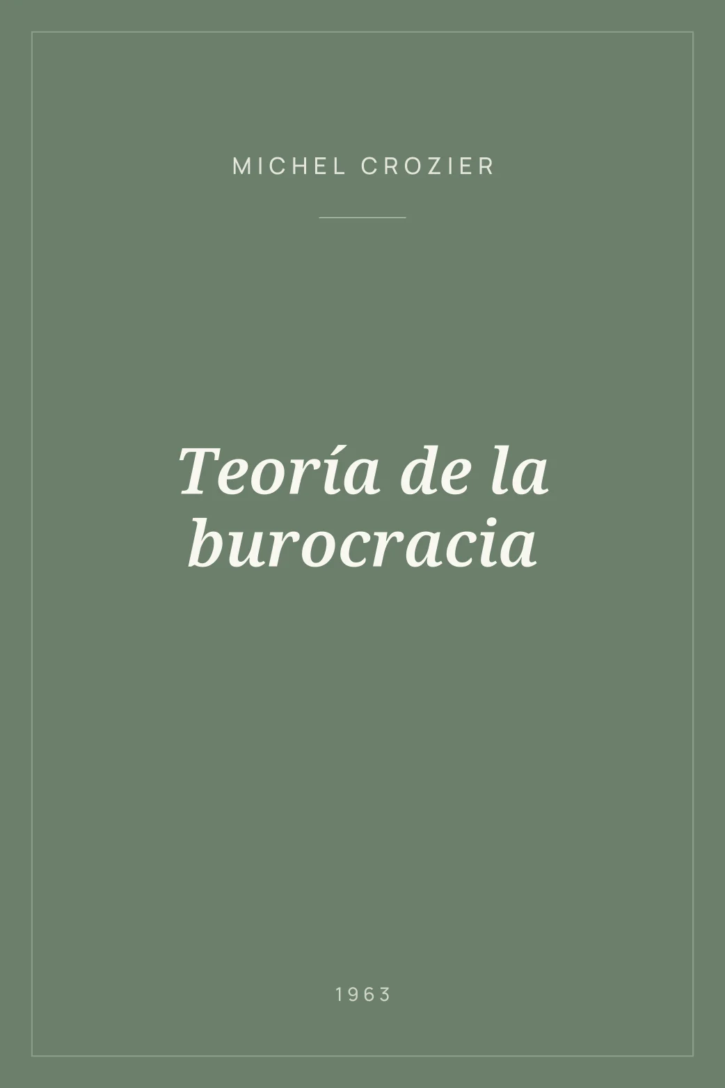 Portada de Teoría de la burocracia