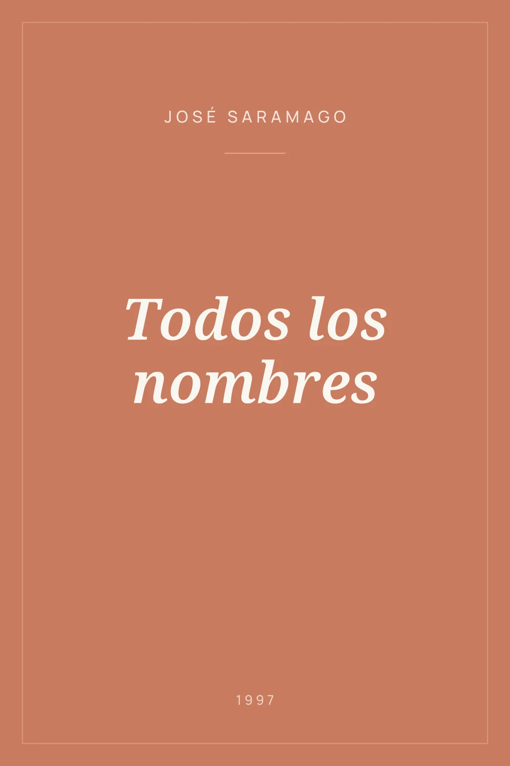 Portada de Todos los nombres