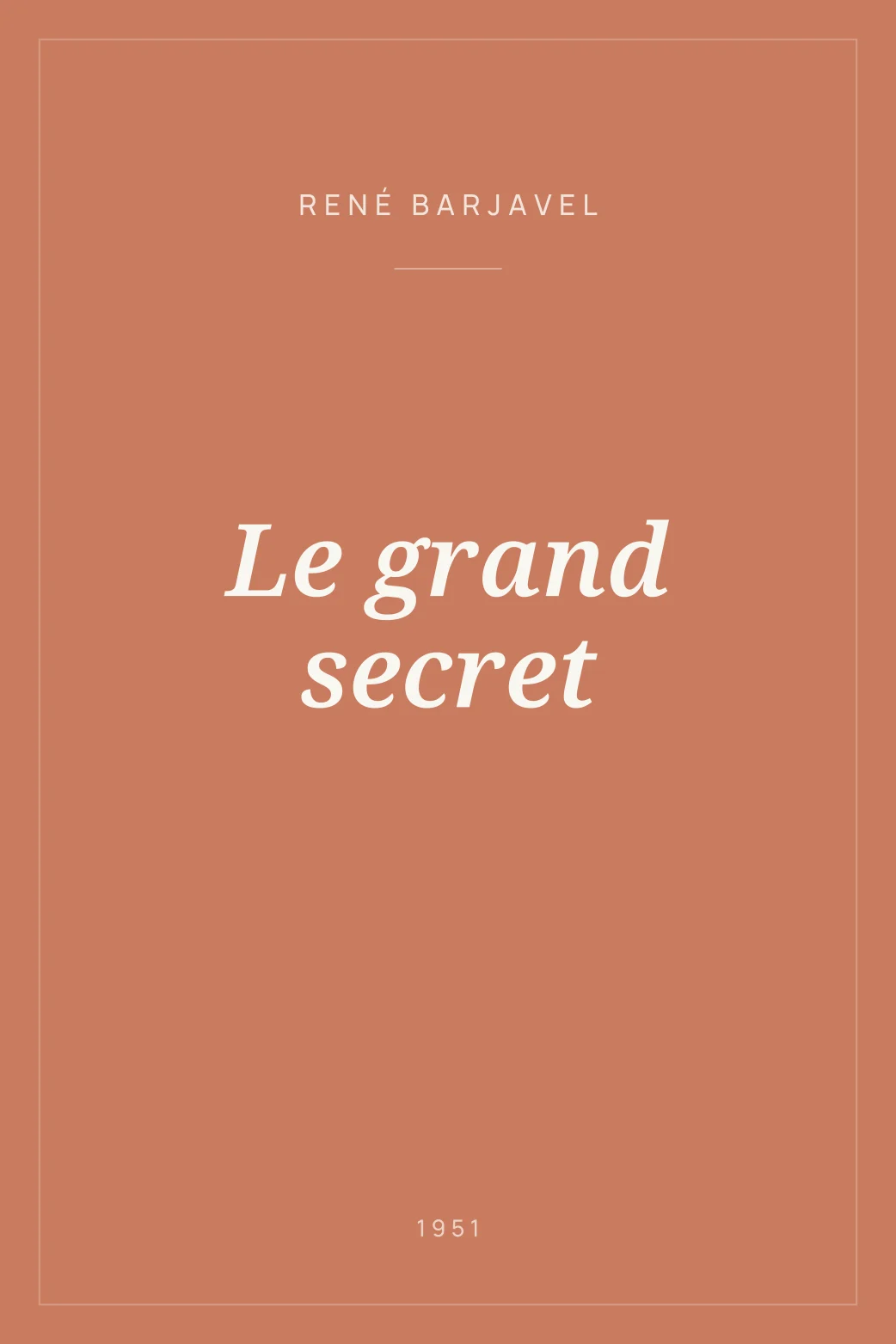 Portada de Le grand secret