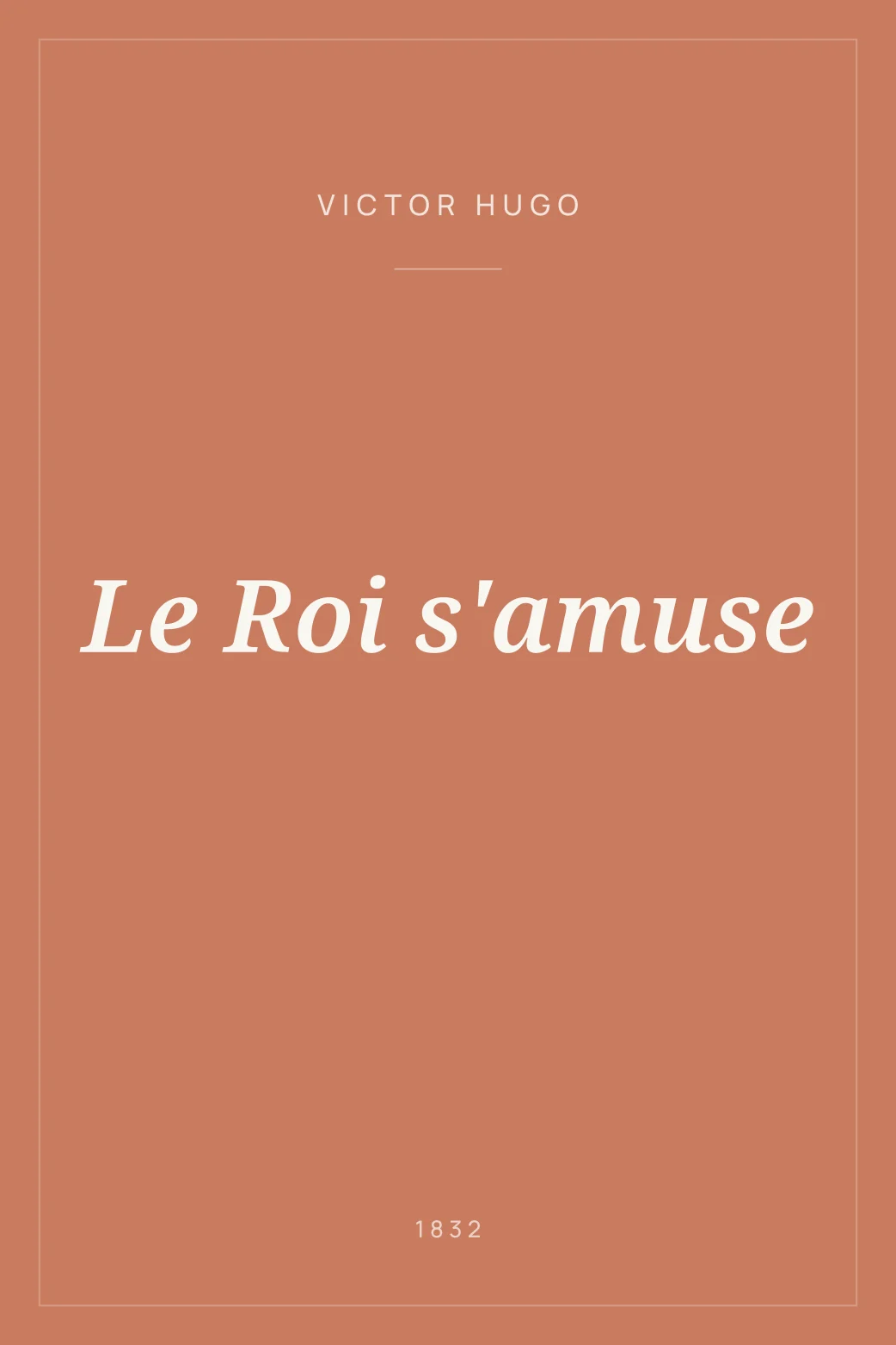 Portada de Le Roi s'amuse