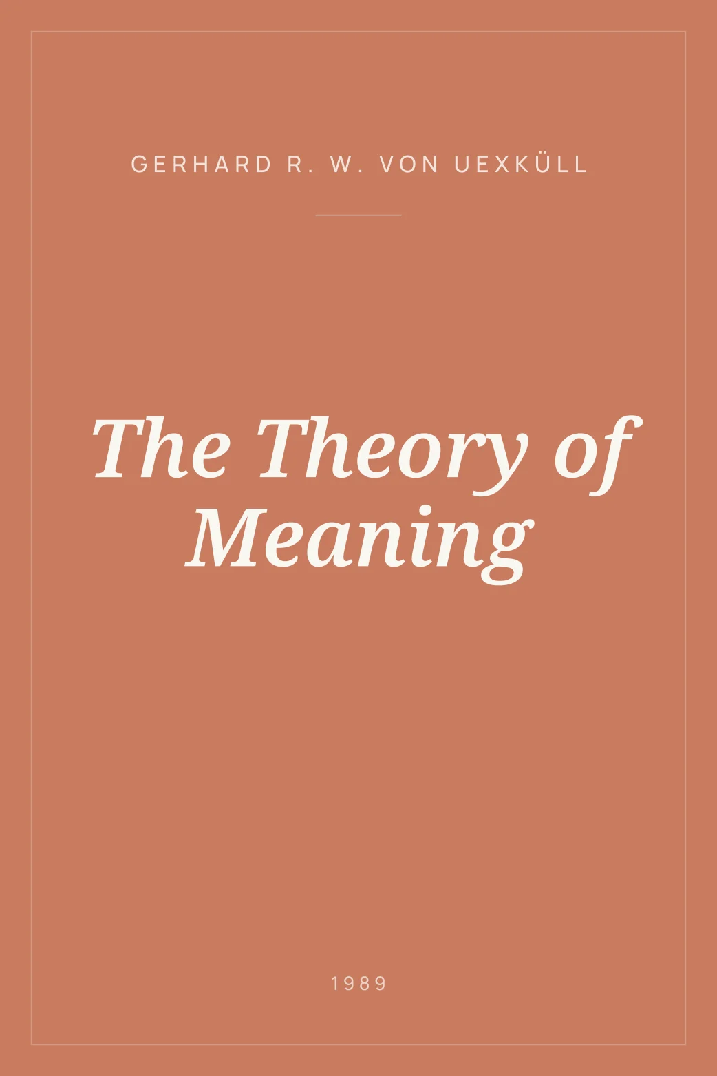 Portada de The Theory of Meaning