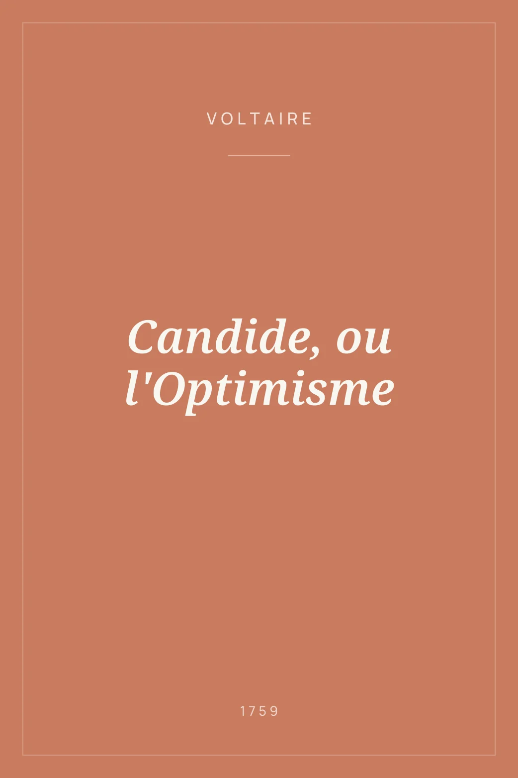 Portada de Candide, ou l'Optimisme