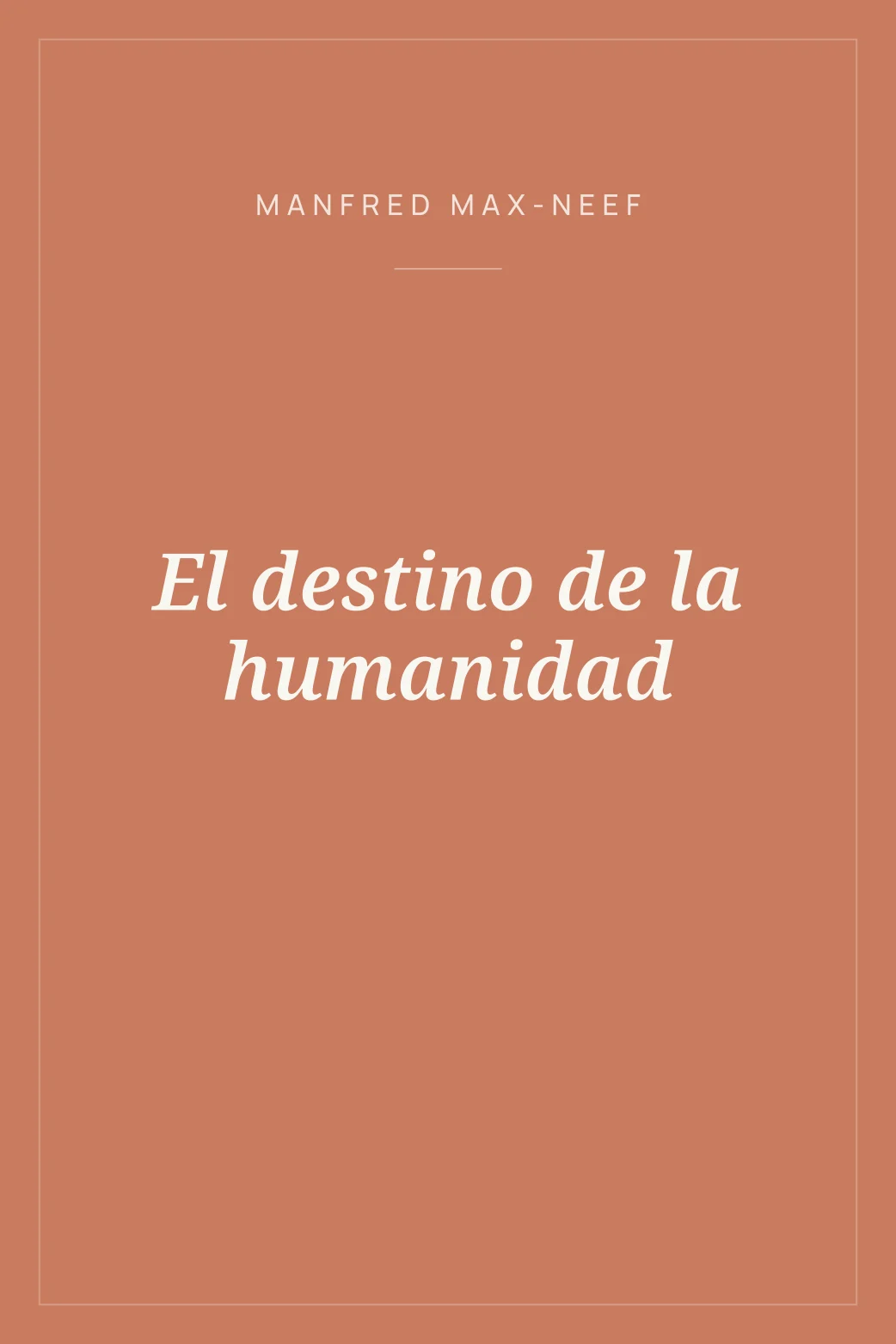Portada de El destino de la humanidad