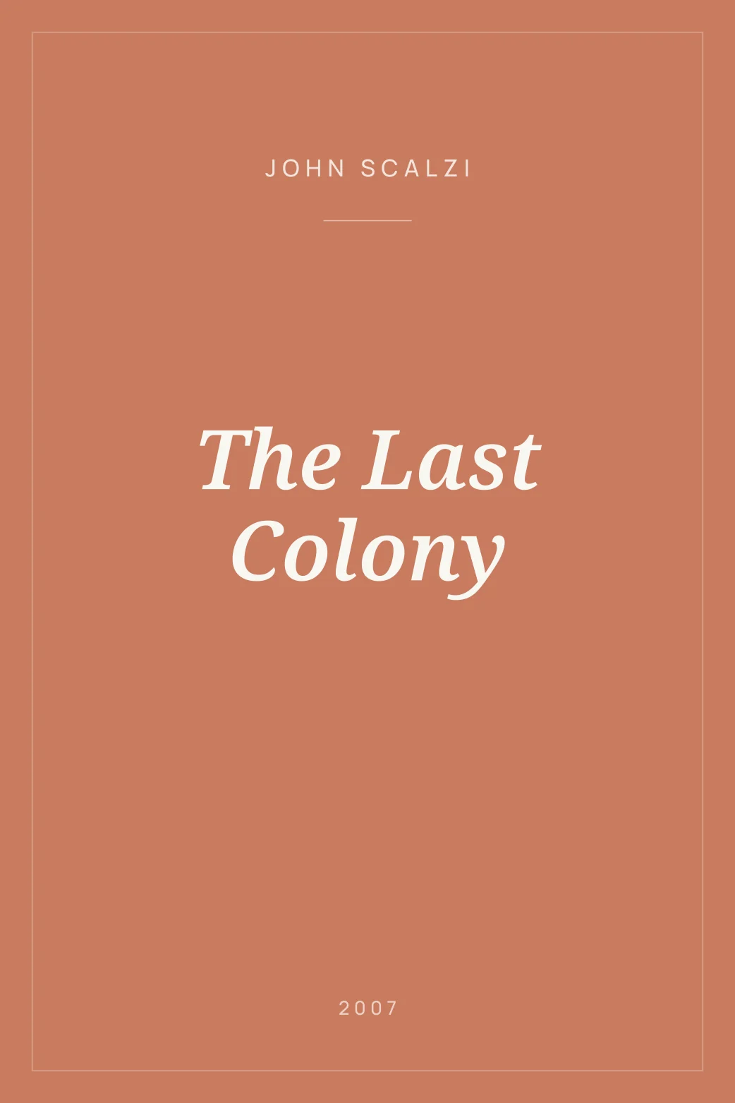 Portada de The Last Colony