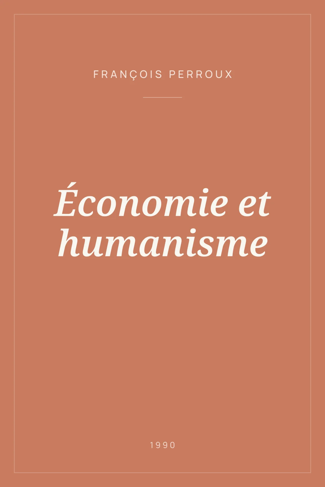 Portada de Économie et humanisme