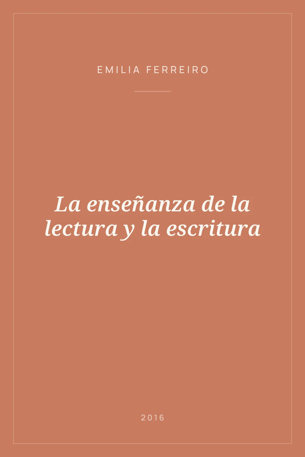 Portada de La enseñanza de la lectura y la escritura