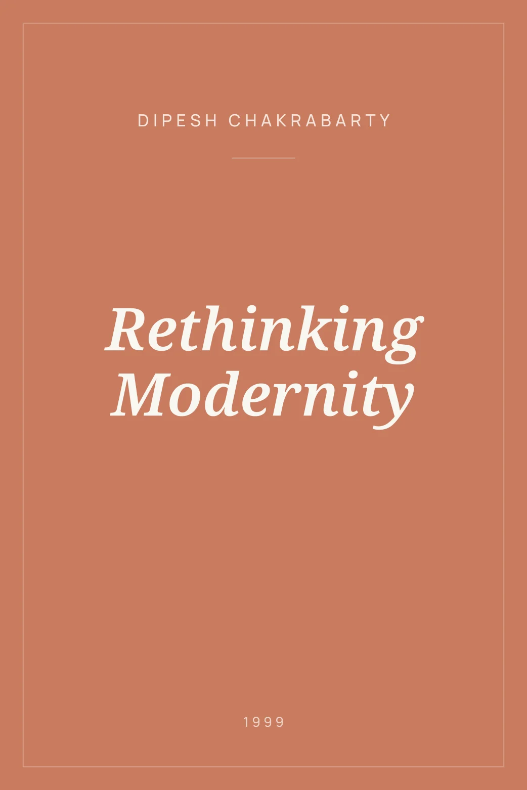 Portada de Rethinking Modernity