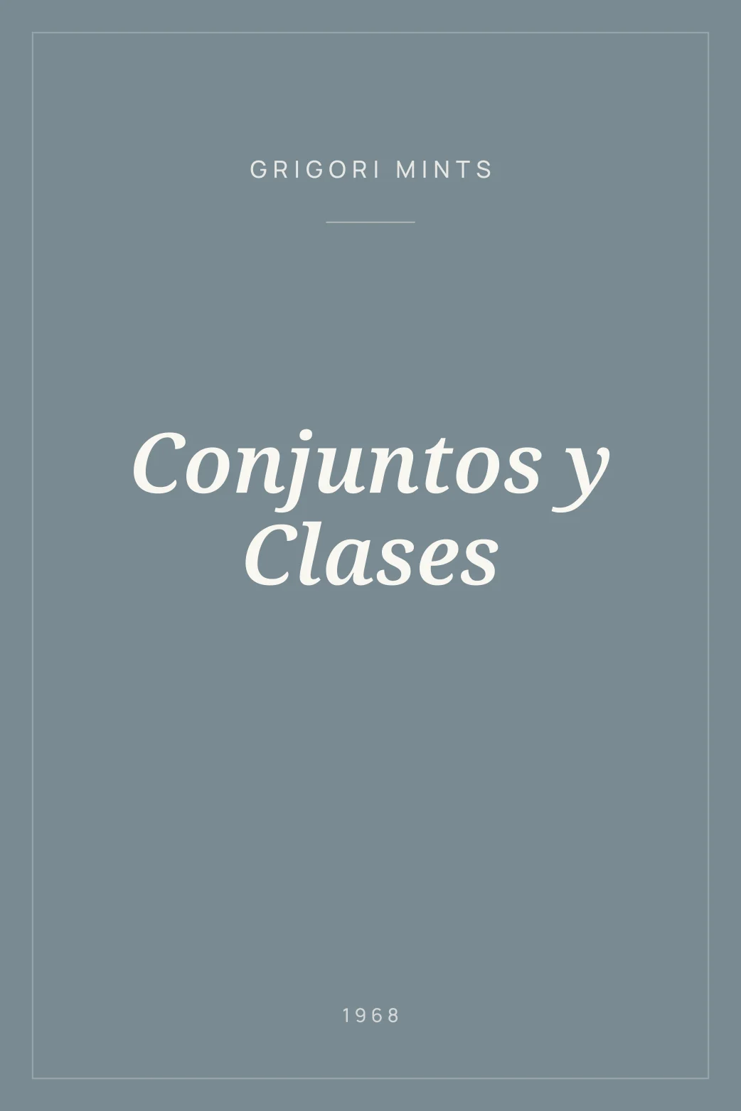 Portada de Conjuntos y Clases