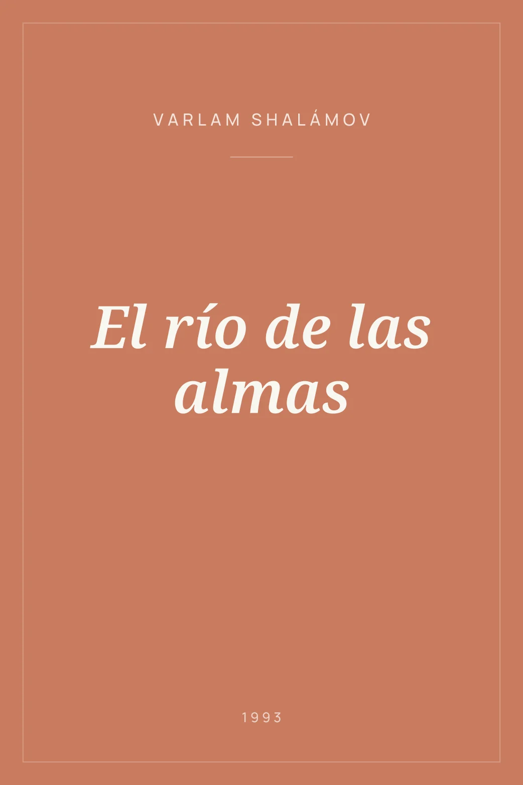 Portada de El río de las almas