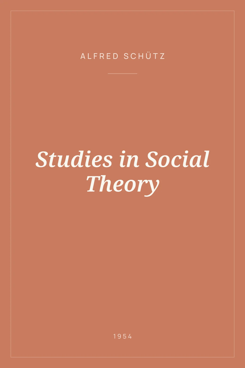 Portada de Studies in Social Theory