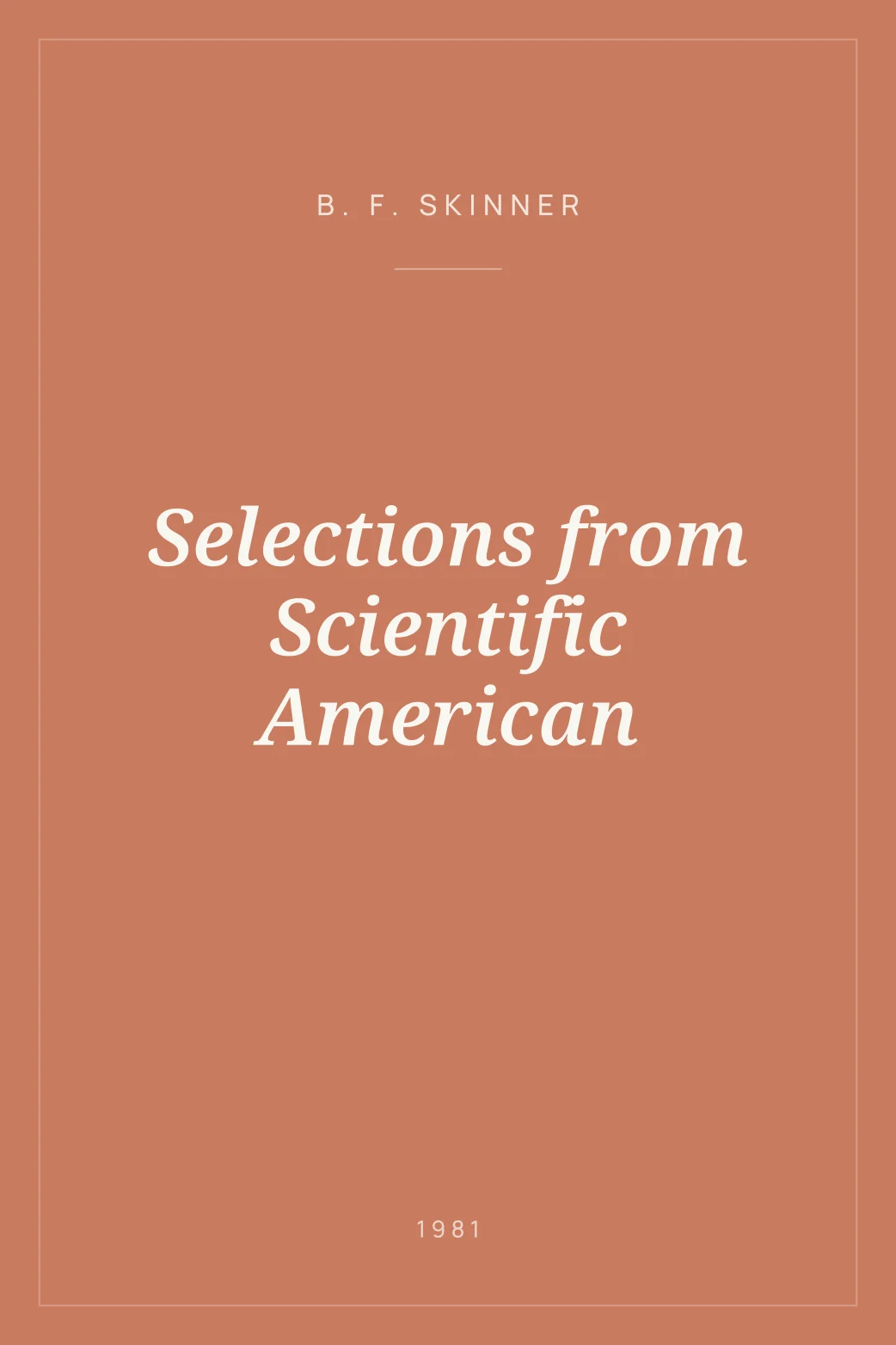 Portada de Selections from Scientific American
