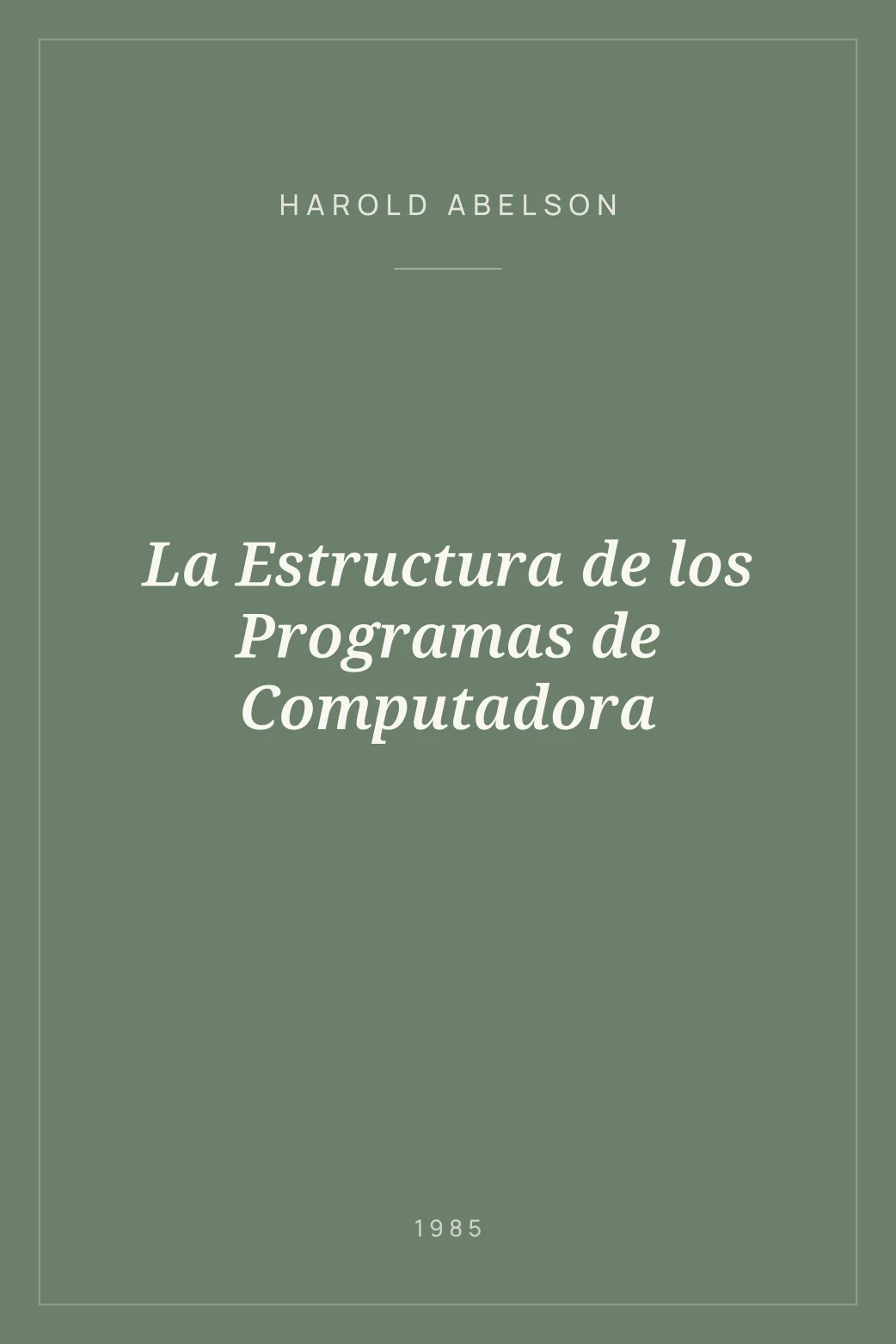 Portada de La Estructura de los Programas de Computadora
