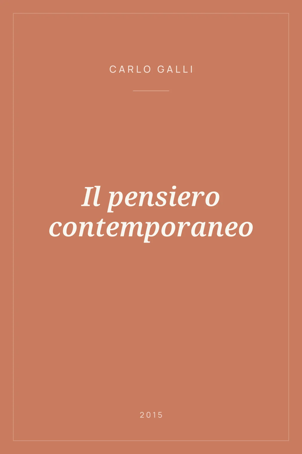 Portada de Il pensiero contemporaneo