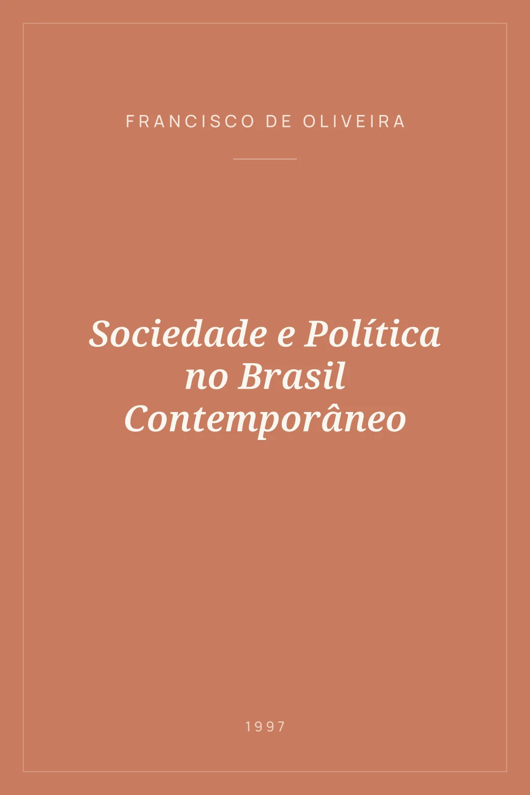 Portada de Sociedade e Política no Brasil Contemporâneo