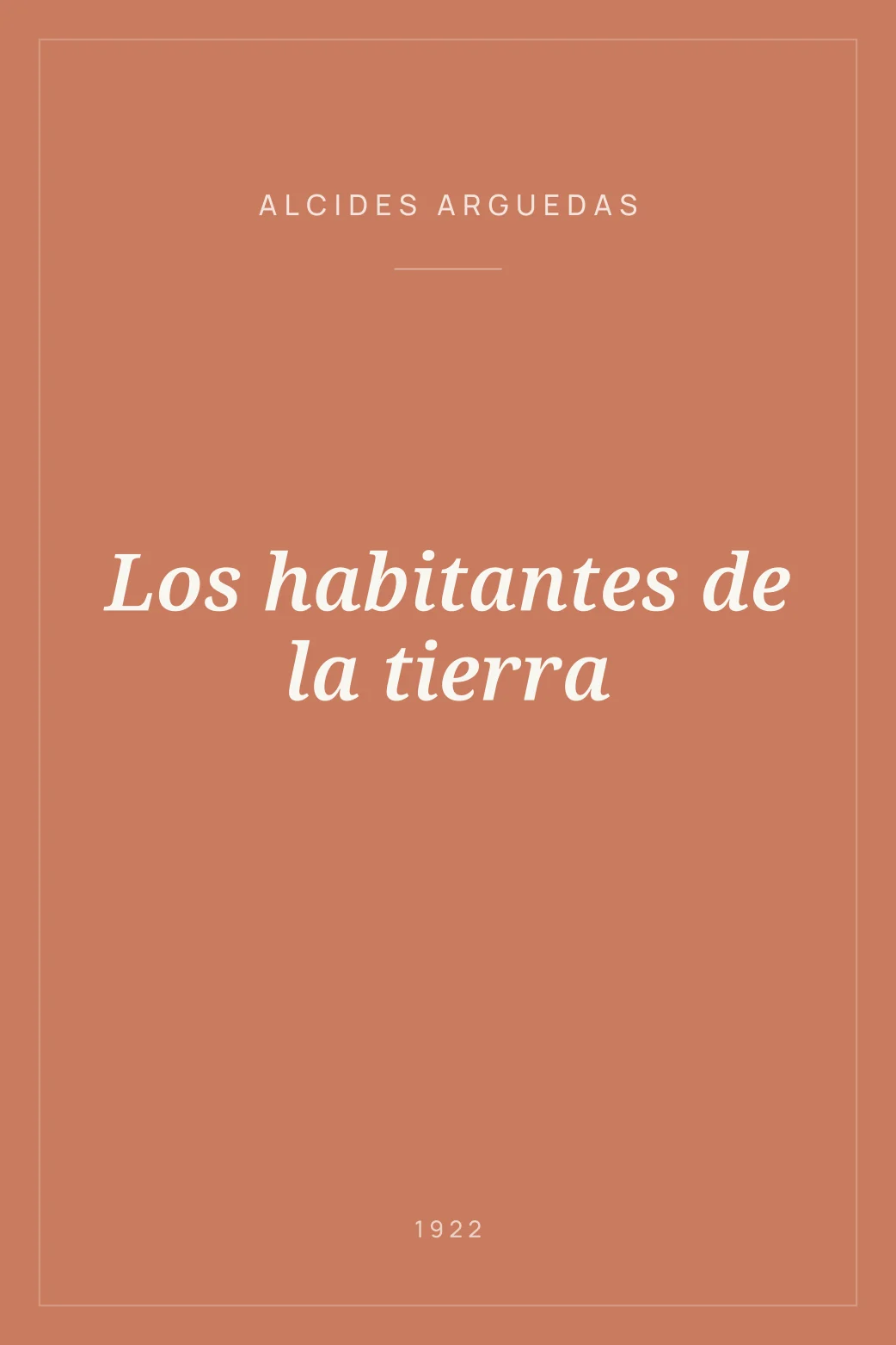 Portada de Los habitantes de la tierra