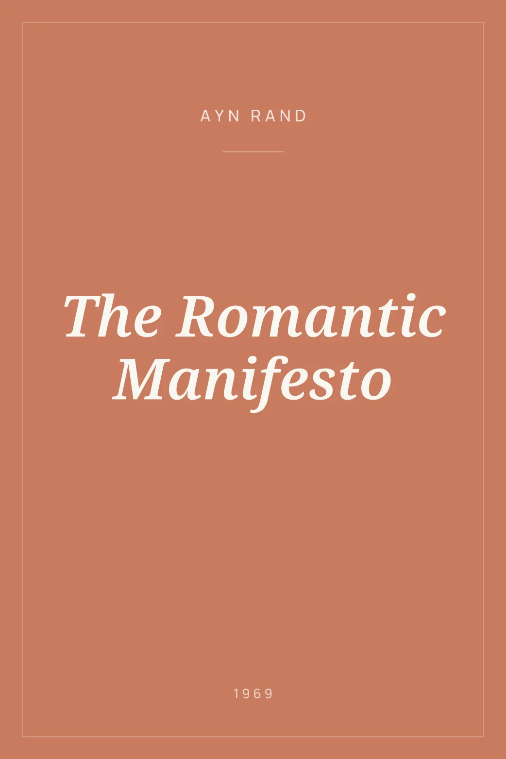 Portada de The Romantic Manifesto