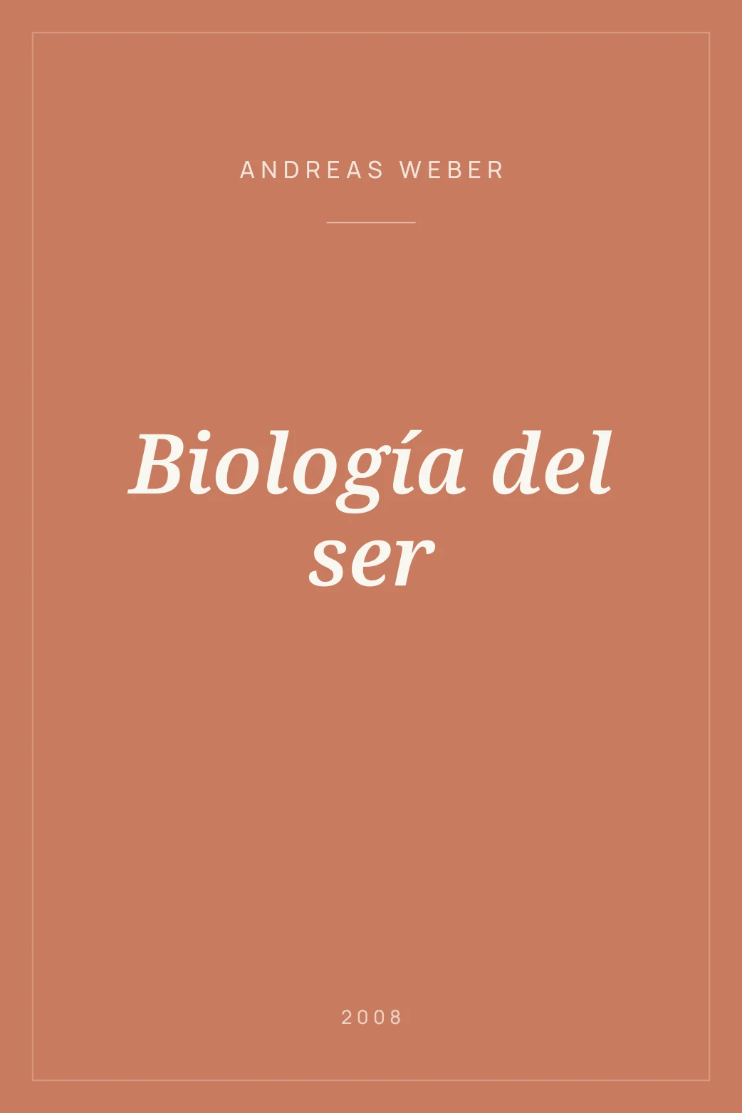 Portada de Biología del ser