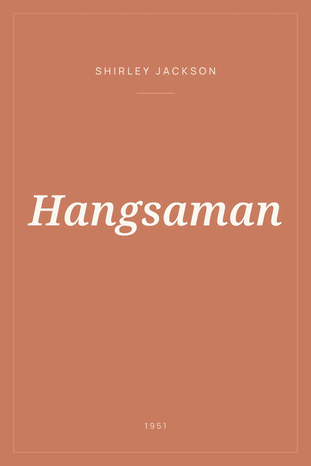 Portada de Hangsaman