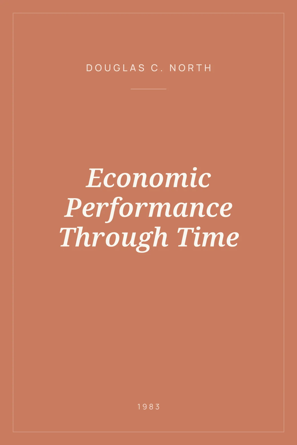 Portada de Economic Performance Through Time
