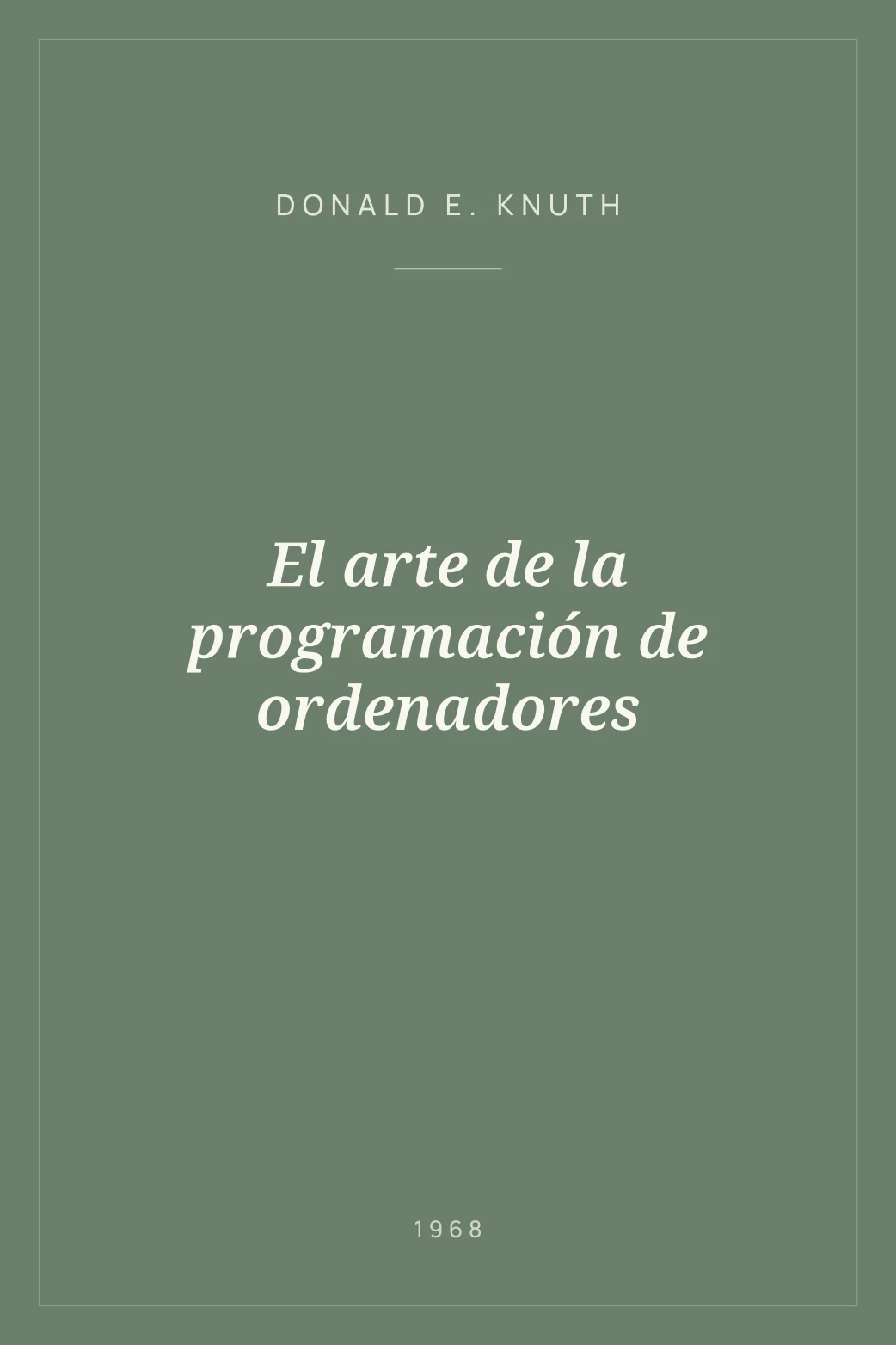 Portada de El arte de la programación de ordenadores