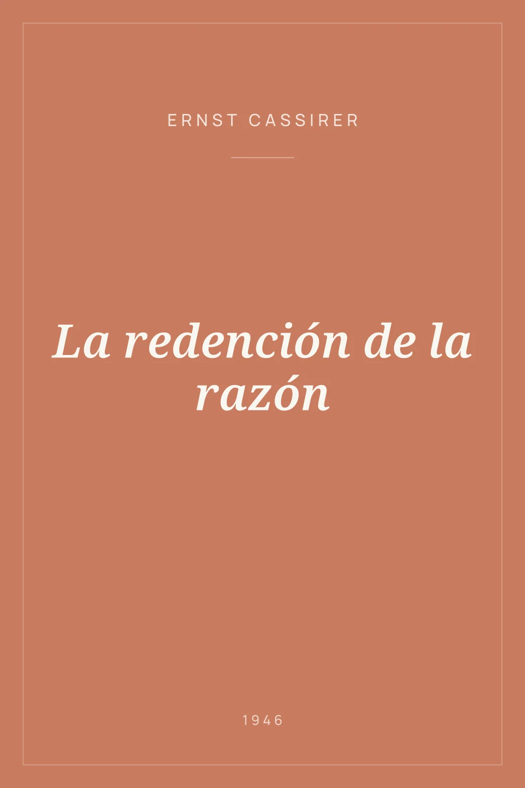 Portada de La redención de la razón