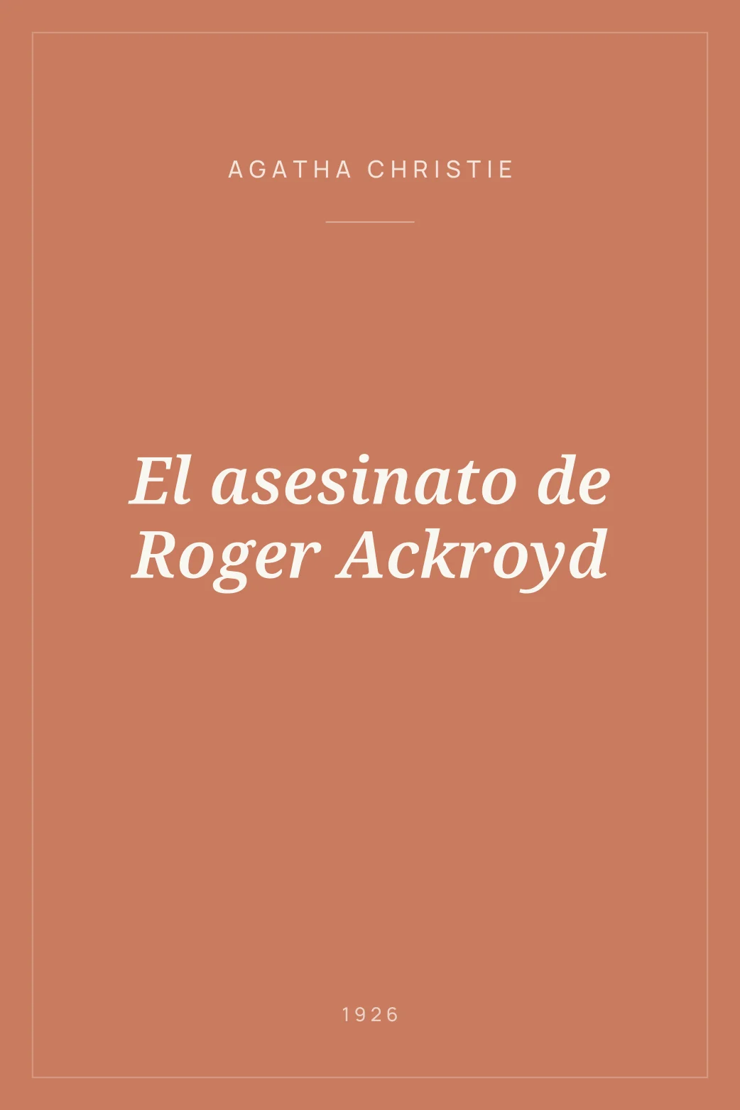 Portada de El asesinato de Roger Ackroyd
