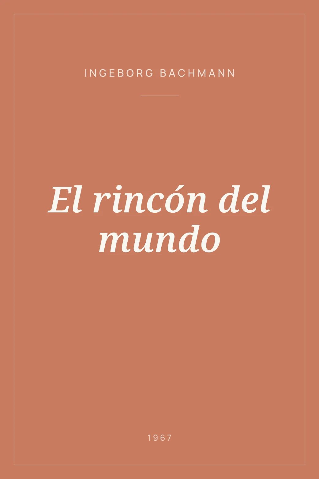 Portada de El rincón del mundo