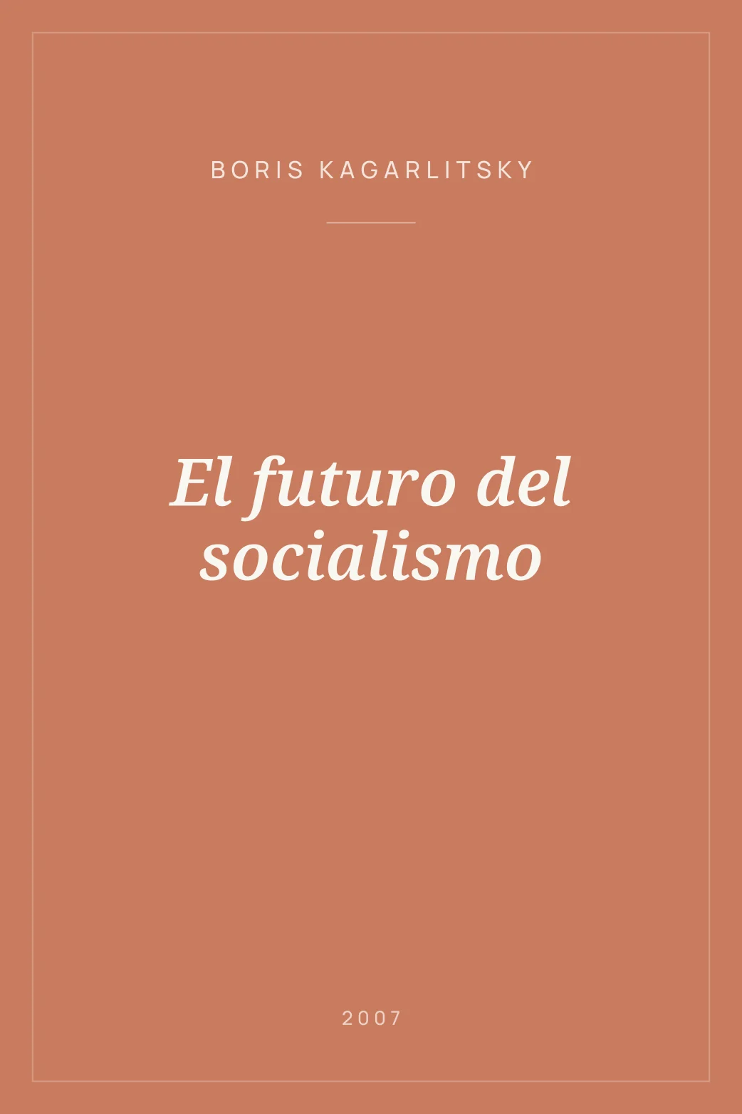 Portada de El futuro del socialismo