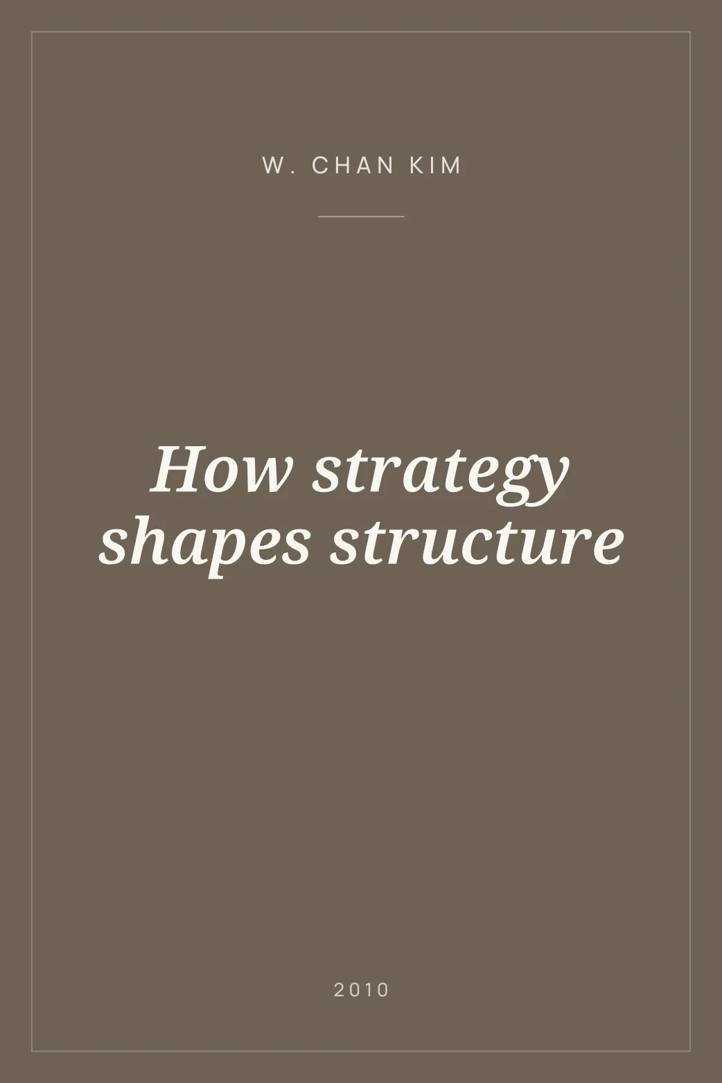 Portada de How strategy shapes structure