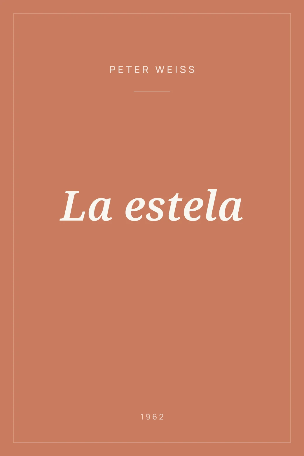 Portada de La estela