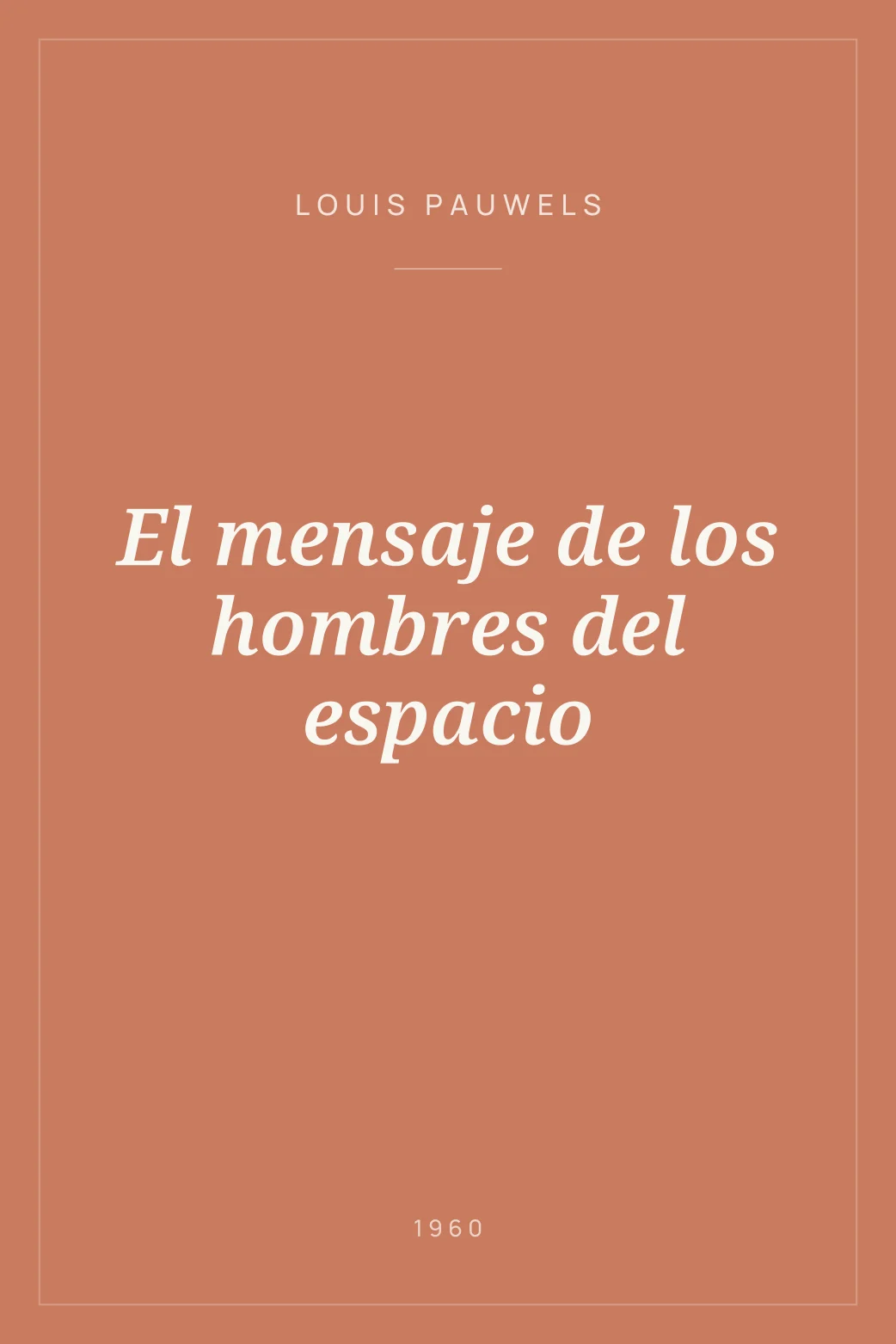 Portada de El mensaje de los hombres del espacio